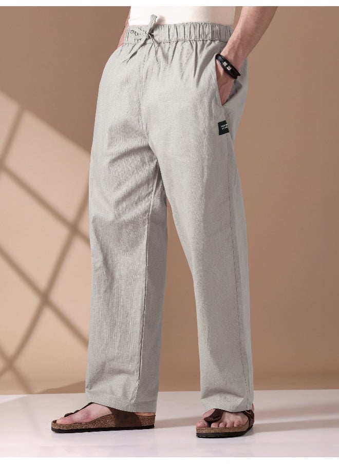 Beyoung BEYOUNG Light Grey Loose-fit Pyjamas  - Image 1