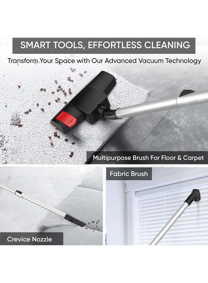NIKAI Vacuum Cleaner With High Suction Power, Hepa Filter, And Multipurpose Brush - Effortless Cleaning, Telescopic Tube And Easy Carry Handle, Speed Control, For Home And Office Use 3.5 L 2000 W NVC9260A1 Black/Silver/Red - Image 3