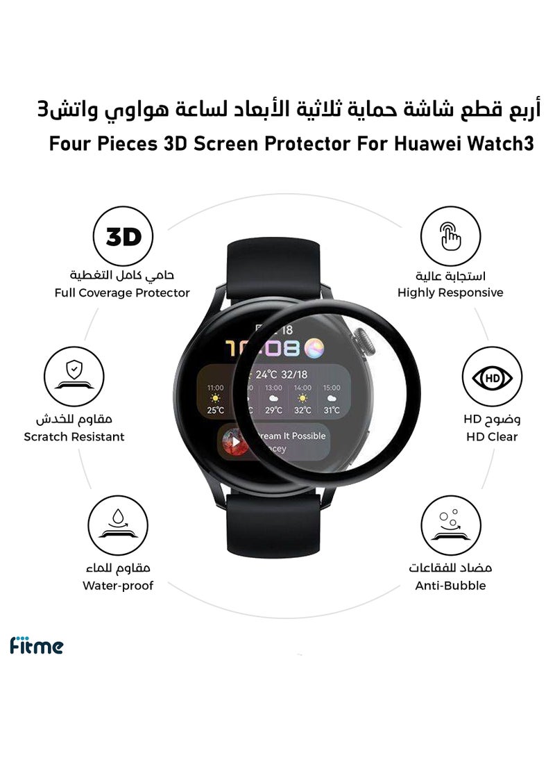 FITME 4-Piece 3D Screen Protector For Huawei Watch 3 - Image 1