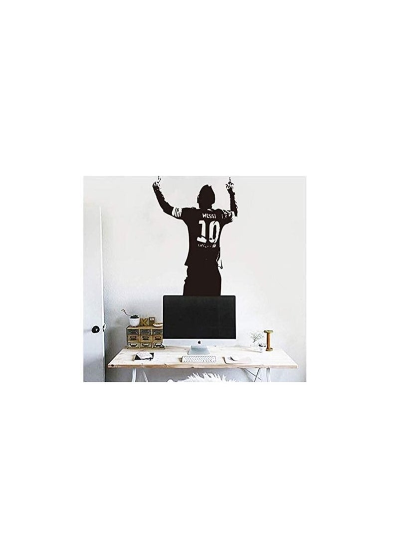erorex - Wall Art Football Player Lionel Messi Wall Sticker Home Decor Vinyl Wallpaper Home Art Sport Fan Gifts Wall Murals PVC Wall Stickers for TV Setting - Image 1