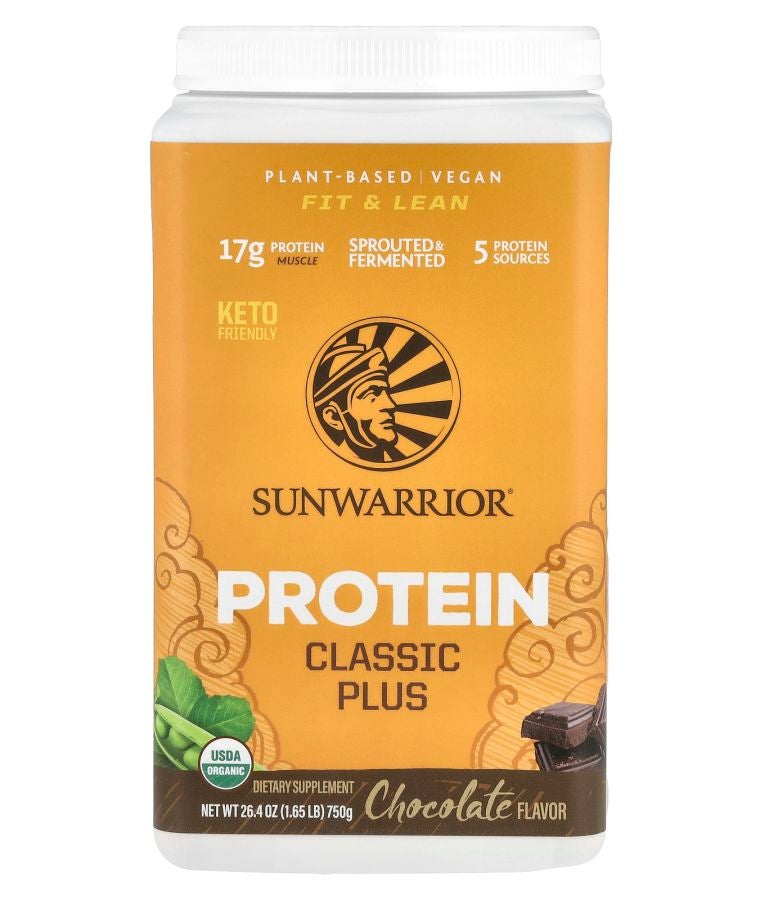 Sunwarrior Protein Classic Plus Chocolate 1.65 lb (750 g)