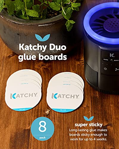 Katchy Duo Glue Board Refills (8 Pack) – Catcher & Killer for Mosquito, Gnat, Moth & Fruit Fly – Indoor Flying Insect Trap Glue Board Refills – Non-Zapper Traps for Buzz-Free Home - Image 2