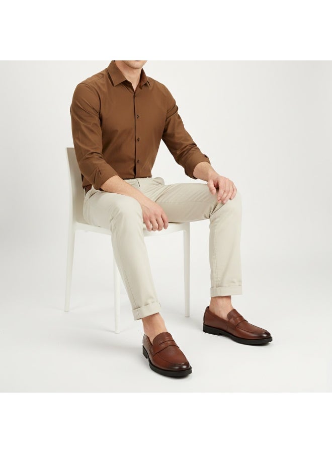 Men's loafer shoes in genuine leather – formal elegance with a modern touch and a comfortable sole for all-day walking - Image 1