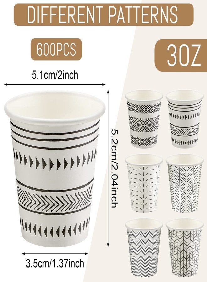Marsui 600 عبوة أكواب ورقية disposable سعة 3 أونصات، أكواب صغيرة لغسول الفم، أكواب شرب القهوة والمشروبات الباردة للاستخدام في النزهات، الشواء، الحفلات، السفر والفعاليات (عصرية) - Image 3
