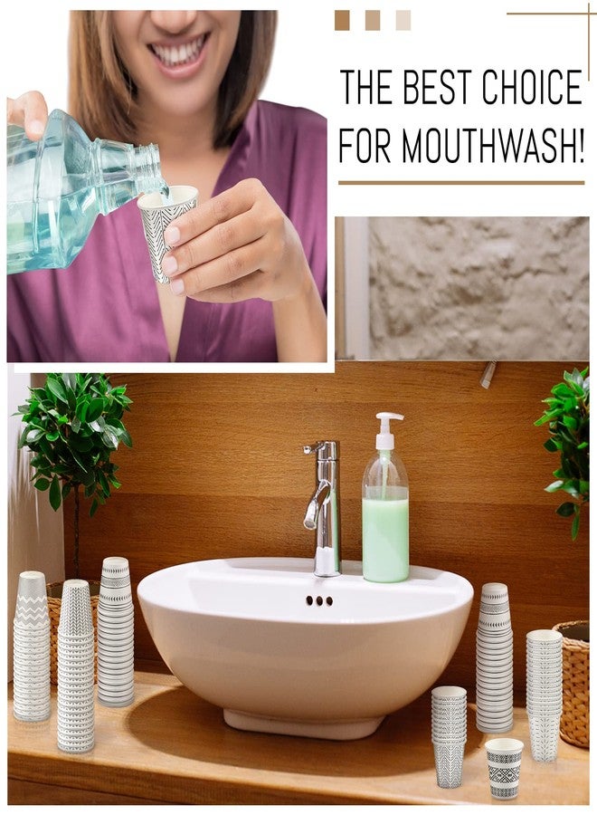 Marsui 600 عبوة أكواب ورقية disposable سعة 3 أونصات، أكواب صغيرة لغسول الفم، أكواب شرب القهوة والمشروبات الباردة للاستخدام في النزهات، الشواء، الحفلات، السفر والفعاليات (عصرية) - Image 4