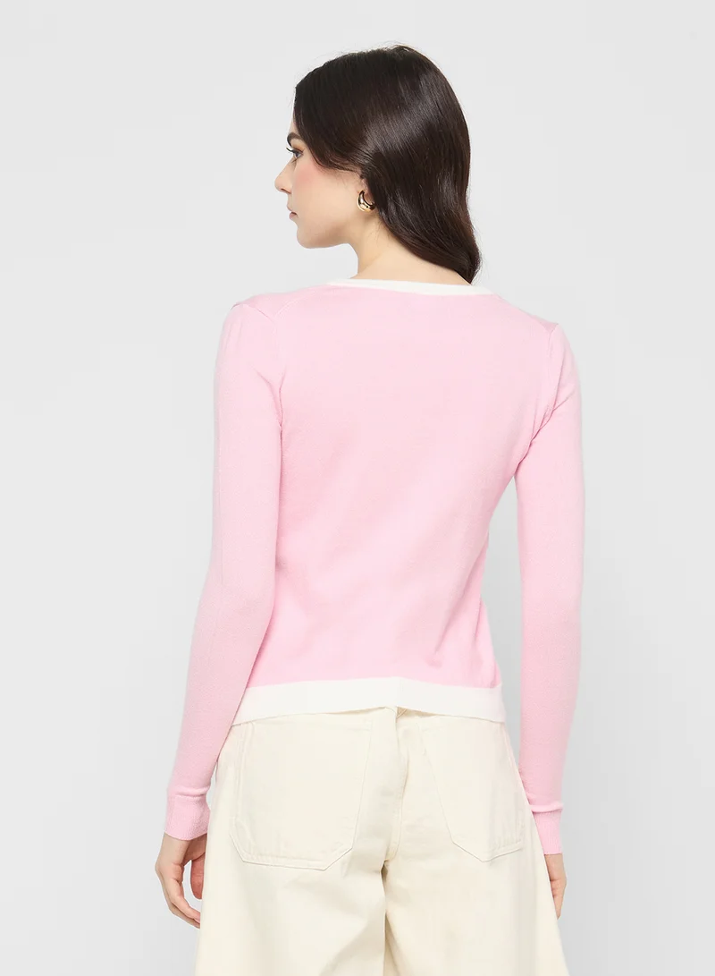 جينجر Classic Loose Knitted Cardigan