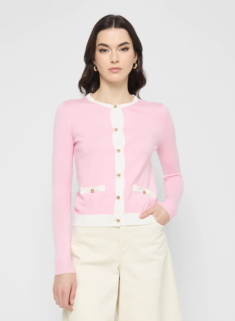 جينجر Classic Loose Knitted Cardigan