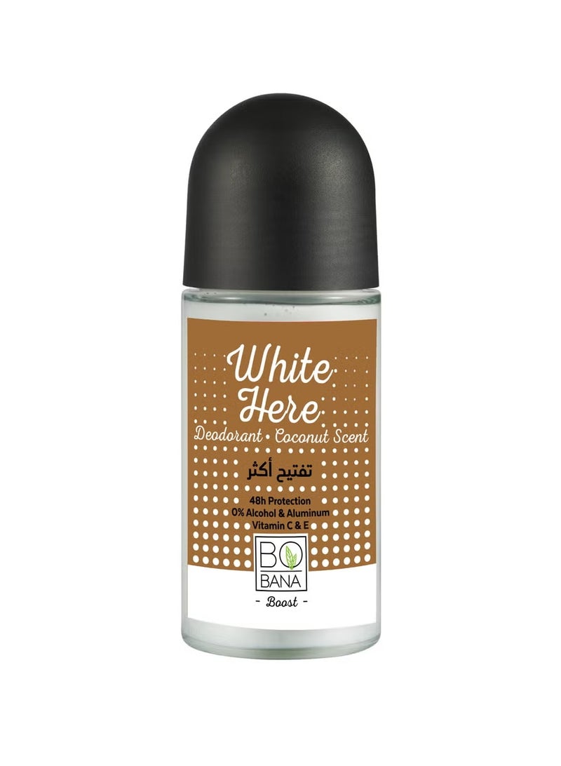 بوبانا مزيل رائحة "وايت هير" بعطر جوز الهند من بوبانا – ٥٠ مل