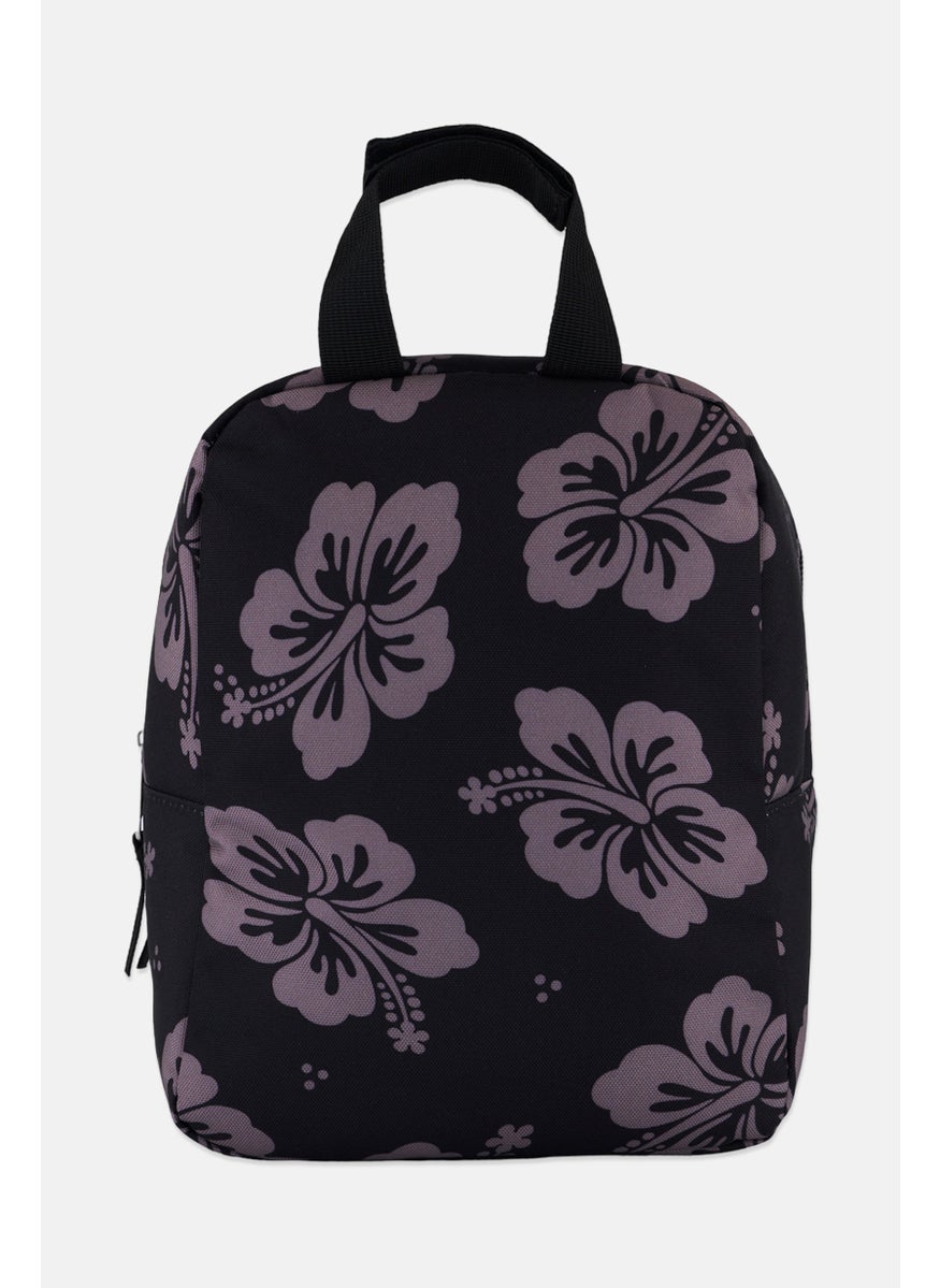 JANSPORT - Kids Girl Floral Lunch Bag 27 H x 31 L x 14 W cm, Black - Image 1