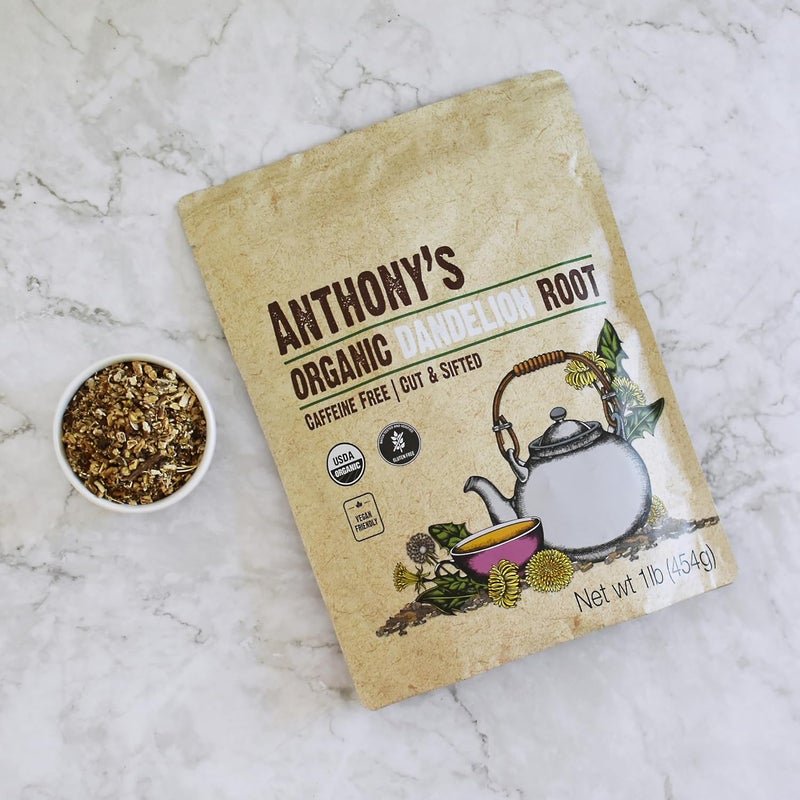 Anthony's Organic Dandelion Root - Caffeine Free, Cut & Sifted Herbal Tea - 1 lb (454g) - Image 5