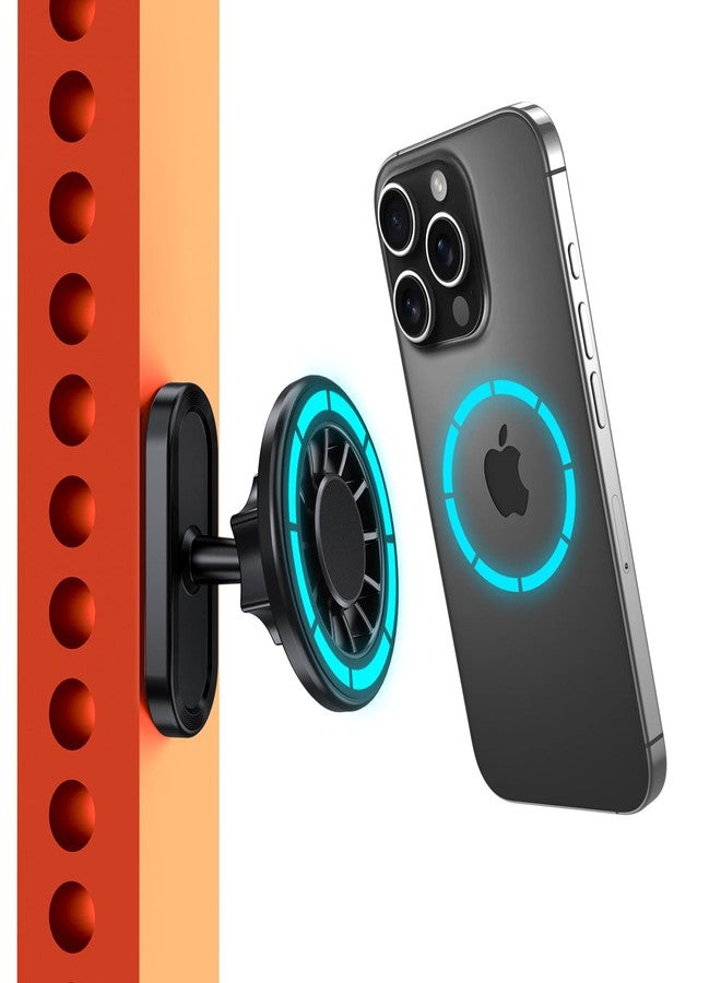 UBeesize Gym Magnetic Phone Holder, 1-Sec Install 360° Adjustable Ball Joint and Durable Base, Dual Magnetic Phone Mount with Smartphones, Works on Any Surface (Metal Plate and Ring Included) - Image 1