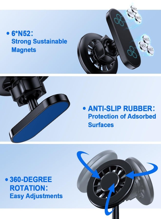 UBeesize Gym Magnetic Phone Holder, 1-Sec Install 360° Adjustable Ball Joint and Durable Base, Dual Magnetic Phone Mount with Smartphones, Works on Any Surface (Metal Plate and Ring Included) - Image 4