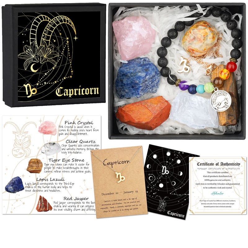 Hihealer Zodiac Gifts for Women, Spiritual Gifts, Zodiac Gifts, Astrology Gifts for Women, Horoscope Gifts with Birthstone, Healing Stone Gifts, Unique Birthday Gifts for Women - Image 1
