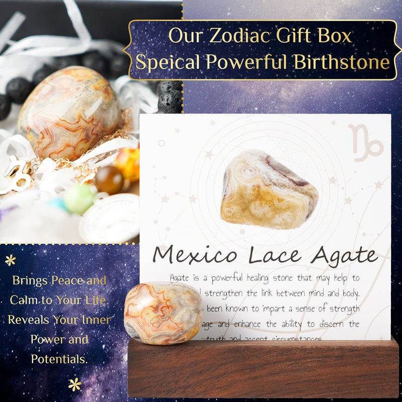 Hihealer Zodiac Gifts for Women, Spiritual Gifts, Zodiac Gifts, Astrology Gifts for Women, Horoscope Gifts with Birthstone, Healing Stone Gifts, Unique Birthday Gifts for Women - Image 5