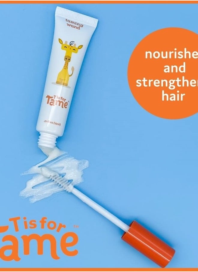 T is for Tame Hair Taming Wand for Flyaways, Frizz - Natural & Vegan Kids Haircare Styling Wand - Slick Back Smoothing Stick for Baby & Toddler - Anti-Frizz, Flyaway Hair Tamer - 1 Pack  - Image 4