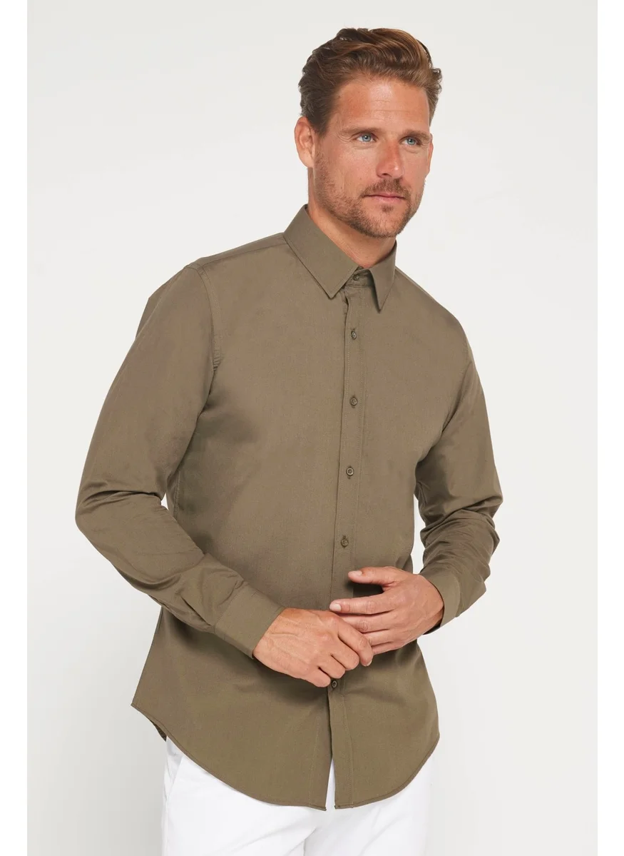 Tudors Slim Fit Narrow Cut Tery Cotton Men's Shirt