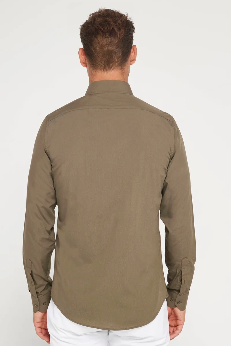 تودورس Slim Fit Narrow Cut Tery Cotton Men's Shirt