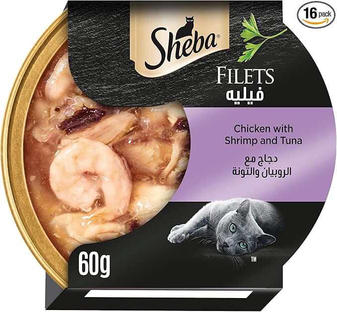 Sheba Adult Cat - Chicken & Shrimp Fillet - Pot - 60g