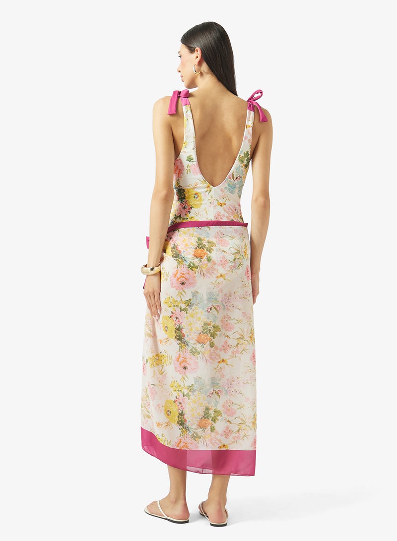 ELLA Printed Swimsuit With Beach Sarong - Image 2