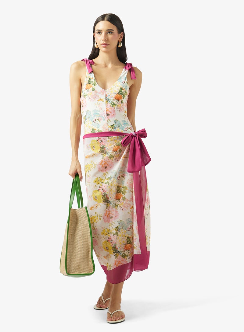ELLA Printed Swimsuit With Beach Sarong - Image 5