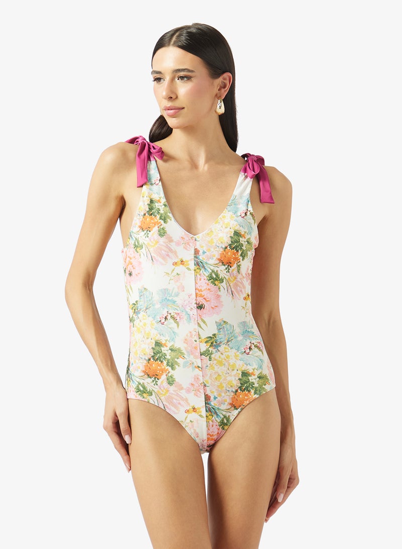 ELLA Printed Swimsuit With Beach Sarong - Image 3