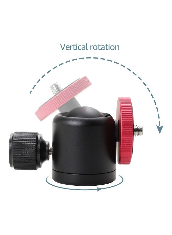 NIBEMINENT Mini Rotatable Ball Head Mount Black  - Image 5