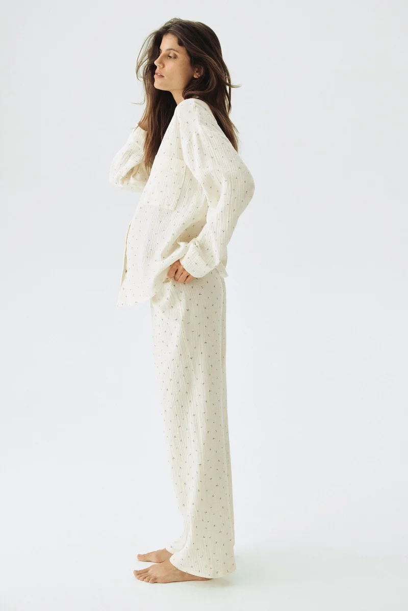 H&M  MAMA Cotton muslin pyjamas for Women | Best Price UAE