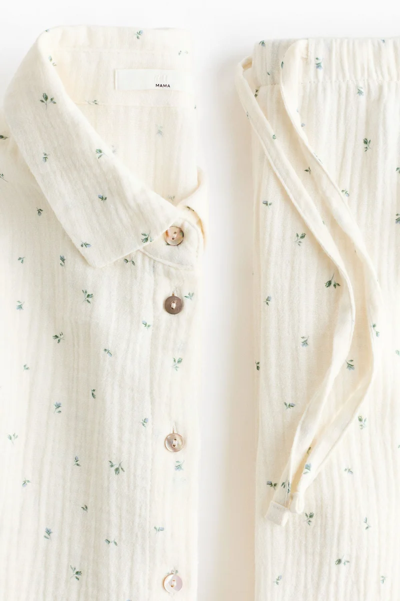 H&M  MAMA Cotton muslin pyjamas for Women | Best Price UAE