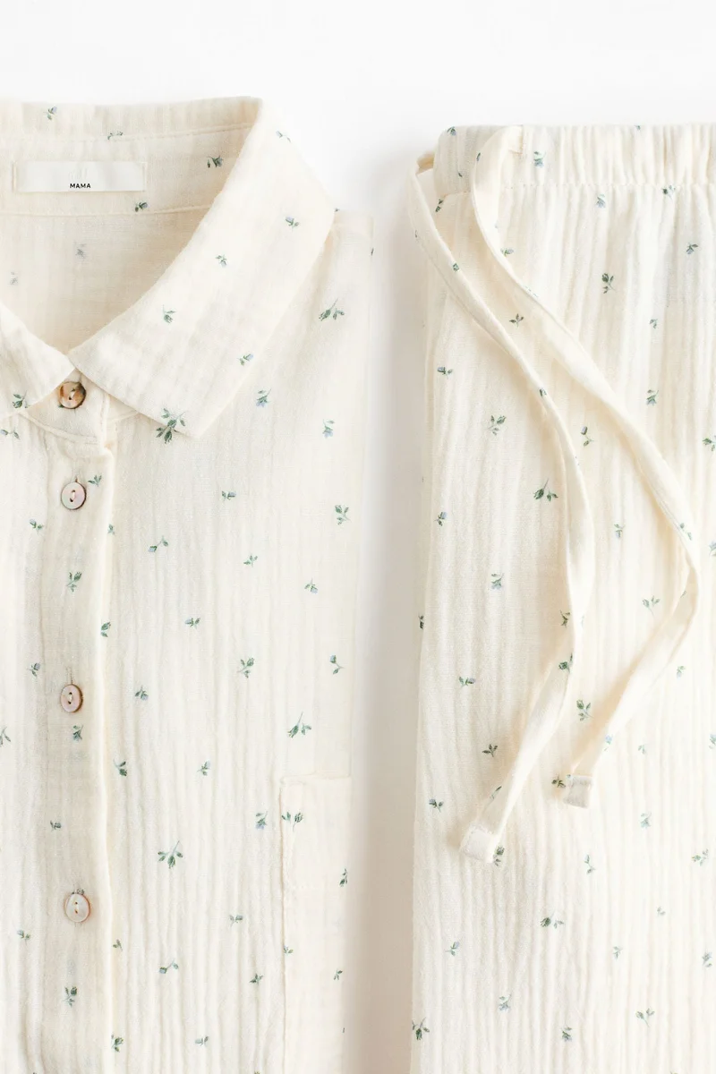 H&M  MAMA Cotton muslin pyjamas for Women | Best Price UAE