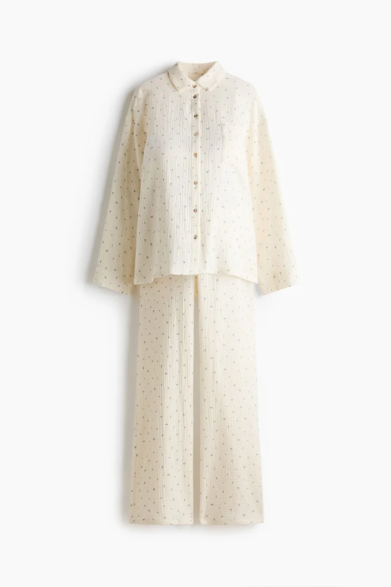 H&M  MAMA Cotton muslin pyjamas for Women | Best Price UAE