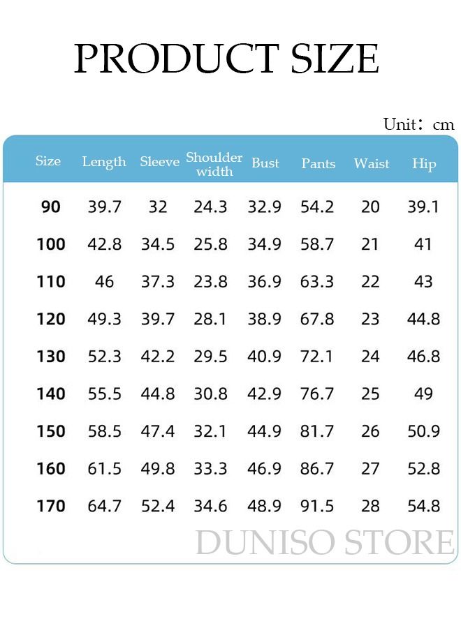 DUNISO 2-Piece Boy's Soft Pajamas Set Long Sleeve Cotton Sleepwear Loungewear Round Neck Nightwear Striped Pajama Sets Spring And Autumn Home Wear Long Sleeve Top And Pants - Image 4