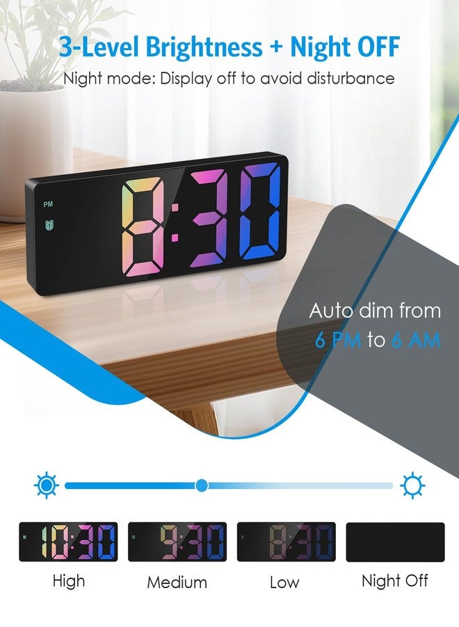 AMIR Upgraded Digital Alarm Clocks for Bedrooms, LED Digital Clock with Dual Power Supply, 12/24H, Dimmable,DST,Snooze,Desk Clock for Home Office School - Image 4