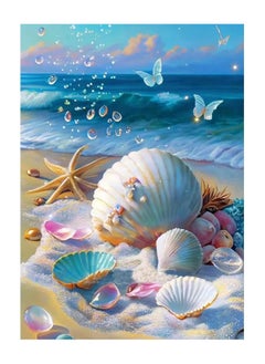 RATSAW 5D Diamond Painting Set for Adult Beach Diamond Full Drill Painting Art Home Wall Decoration 30 x 40cm Shell  - Image 1