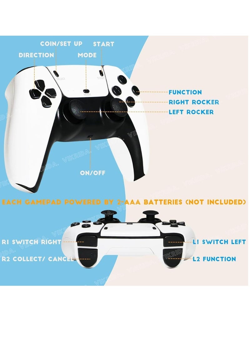 TIGER Plug & Play Video TV Game 4K Ultra HD Game Stick with 15,000+ Built-in Games || 9 Emulators, Wireless Retro Game Console with 64GB Storage – Perfect for Kids, Family Fun, and Nostalgic Gaming – Easy Setup, Retro Gaming System – White  - Image 5