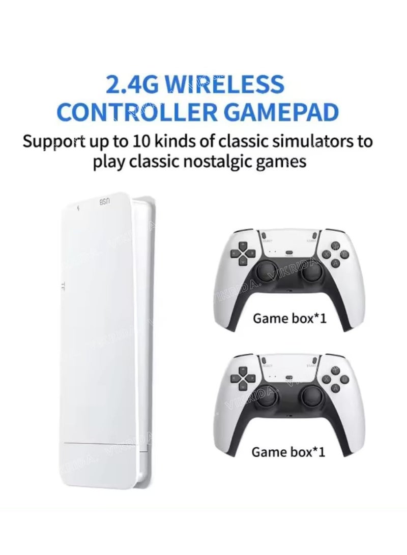 TIGER Plug & Play Video TV Game 4K Ultra HD Game Stick with 15,000+ Built-in Games || 9 Emulators, Wireless Retro Game Console with 64GB Storage – Perfect for Kids, Family Fun, and Nostalgic Gaming – Easy Setup, Retro Gaming System – White  - Image 2