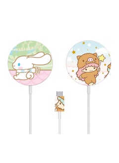 Applicable To For Apple MagSafe Charger Stickers Cartoon 12 Mobile Phone Magnetic Wireless Charging Scratch-resistant Film-Color:TN-MSF-0029