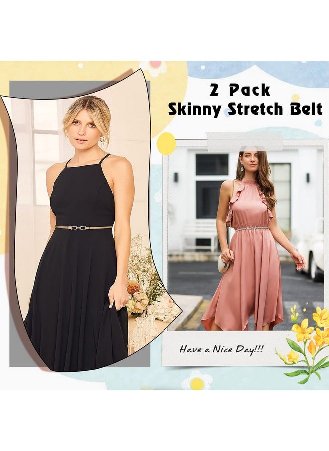 2 Pack Ladies Skinny Metal Elastic Chain Belt Thin Gold Silver Stretch Spring Waist Belt For Dress Ggold+Silver Fit Waist Size 2933 Inches - pzsku/Z5223D21D60154BC8542CZ/45/_/1718301492/8d8204ec-3c3e-4339-b991-292a9951bc1b