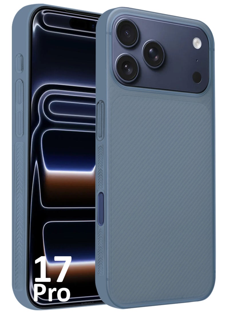 CATANES Case Cover for iPhone 17 Pro, Air Skin Line Design Back Cover, Sturdy Durable Ultra-Thin Case, Drop Protection Cover Clear - Light Blue - Image 1