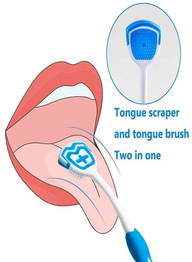 Aparonz Tongue Brush, Tongue Scraper, Tongue Cleaner Helps Fight Bad Breath, Professional Tongue Brush for Freshing Breath, 4 Tongue Scrapers - Colors May Vary (PACK Of 4) - Image 2