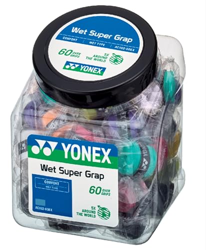 YONEX Wet Super GRAP Tennis Overgrips 60 Piece Bucket