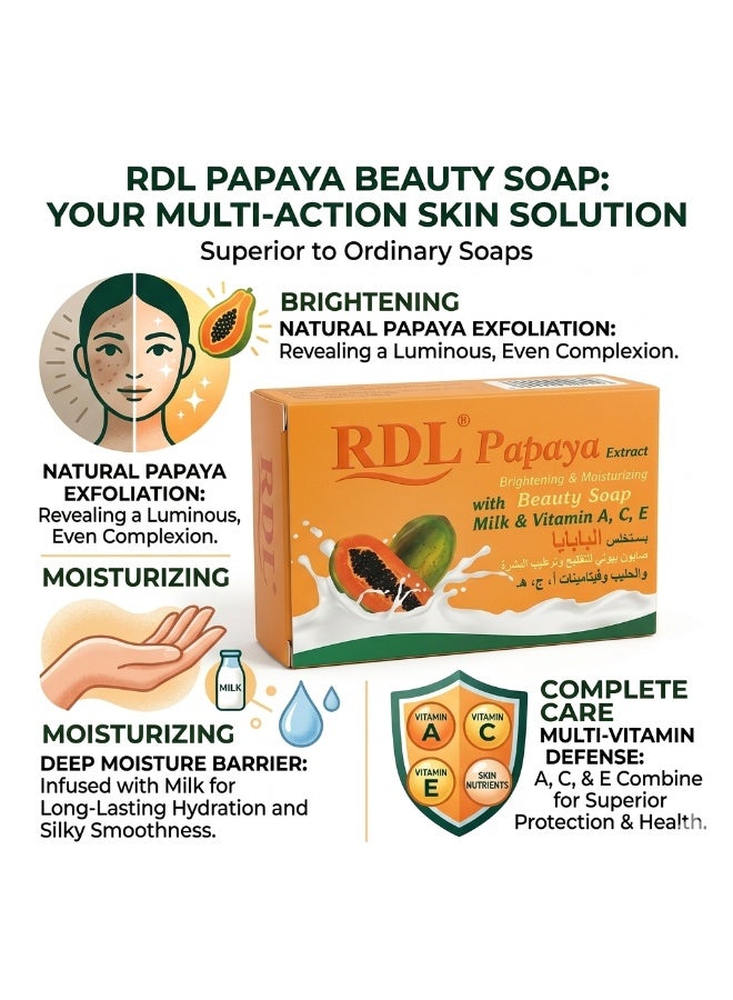 ار دي ال صابون تفتيح البشرة بحليب البابايا 128 جرام - Image 3