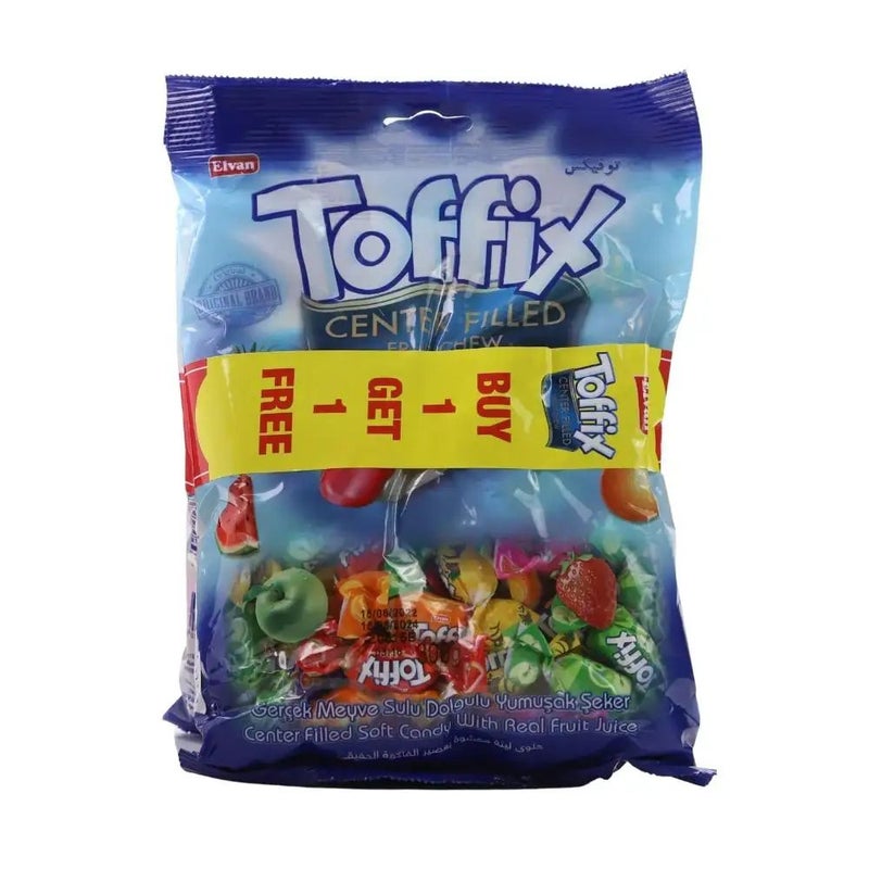 Elvan Toffix Center Filled Fruit Chew - 2X300g - Image 1