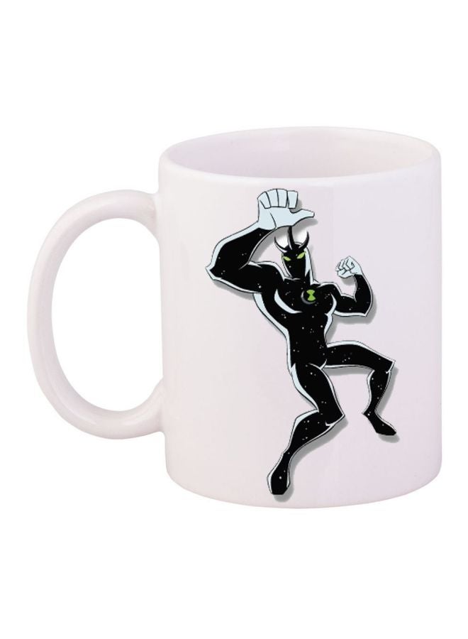 RYN Alien X Printed Coffee Mug White/Black/Green 11ounce