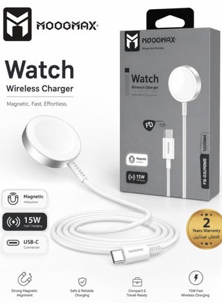 Watch Wireless charging cable for smartwatch supports Apple Watch Galaxy Watch and Huawei 15W white color brand Apple Watch cable watch cable Type-C smartwatch charging cable Huawei watch charger cable iPhone watch charger cable wireless watch charger cable Galaxy watch charger Type-C watch charging cable - view 4