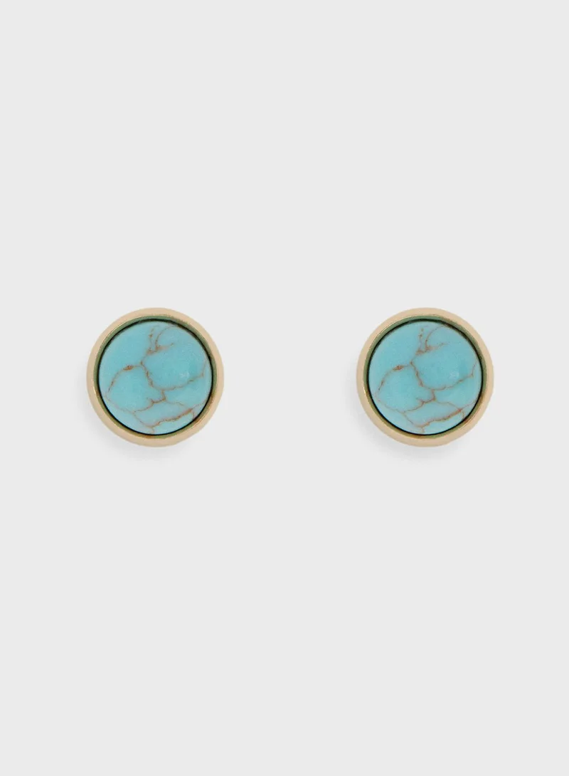 PARFOIS Stone Stud Earrings