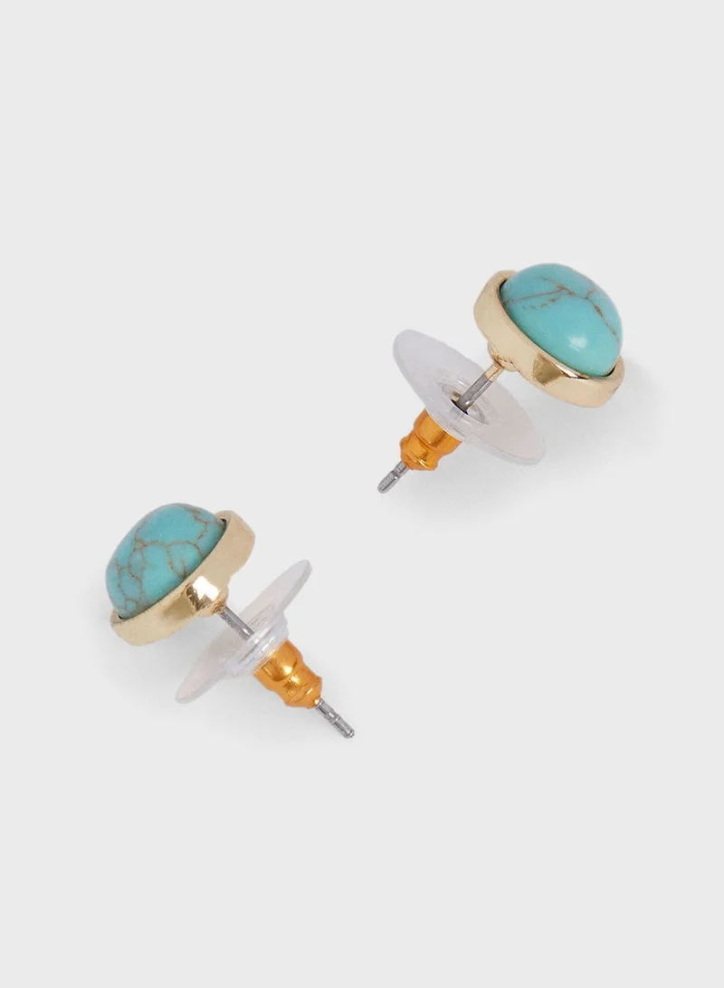 PARFOIS Stone Stud Earrings