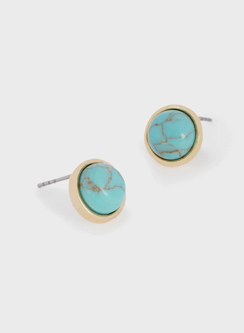 PARFOIS Stone Stud Earrings