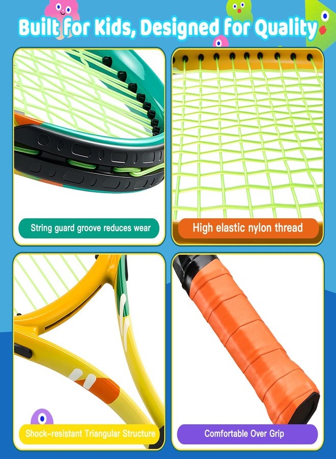 AboveGenius Kids Tennis Racket Set, 21-23 inch Tennis Racket for Toddler Youth Starter Kit, 3 Balls, 2 Lightweight Racquets with Easy Carrying Shoulder Strap Bag - Image 2