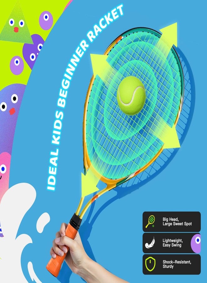AboveGenius Kids Tennis Racket Set, 21-23 inch Tennis Racket for Toddler Youth Starter Kit, 3 Balls, 2 Lightweight Racquets with Easy Carrying Shoulder Strap Bag - Image 3