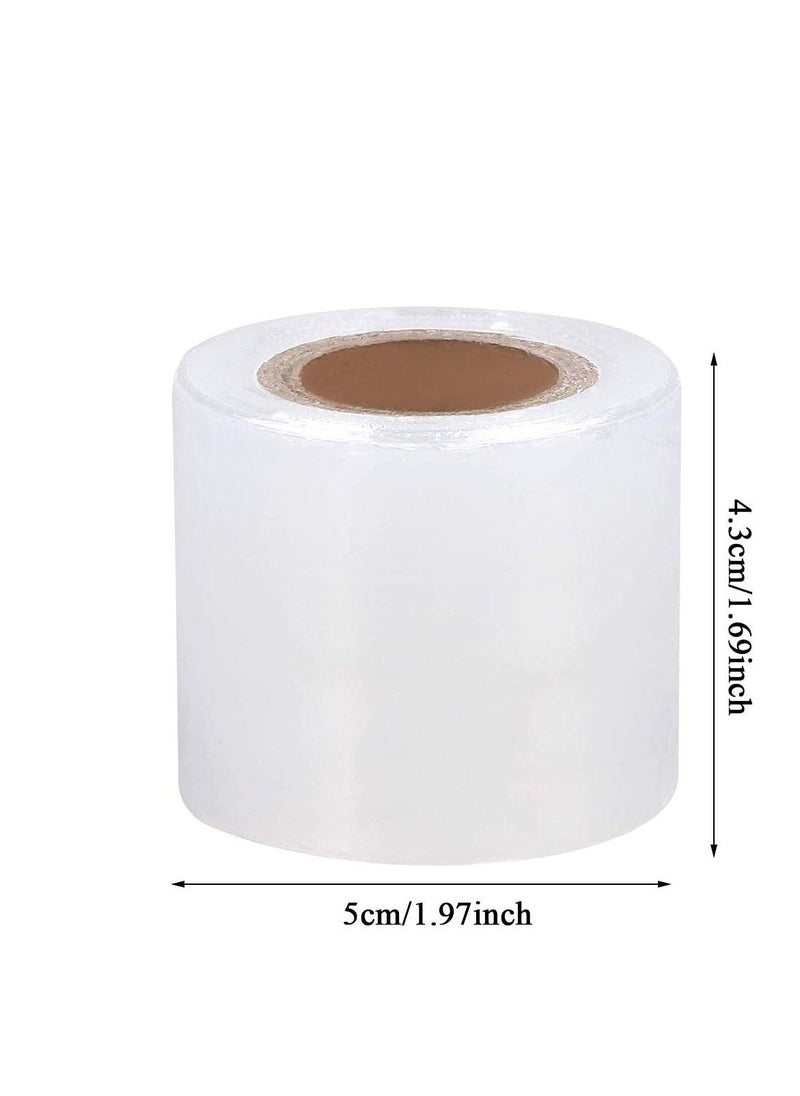SYOSI Disposable Eyebrow Tattoo Plastic Wrap Preservative Saran Barrier Film Supplies Lips Permanent Make Up Cling Wrap Cover Tape Roll Transparent 2 PCS  - Image 2